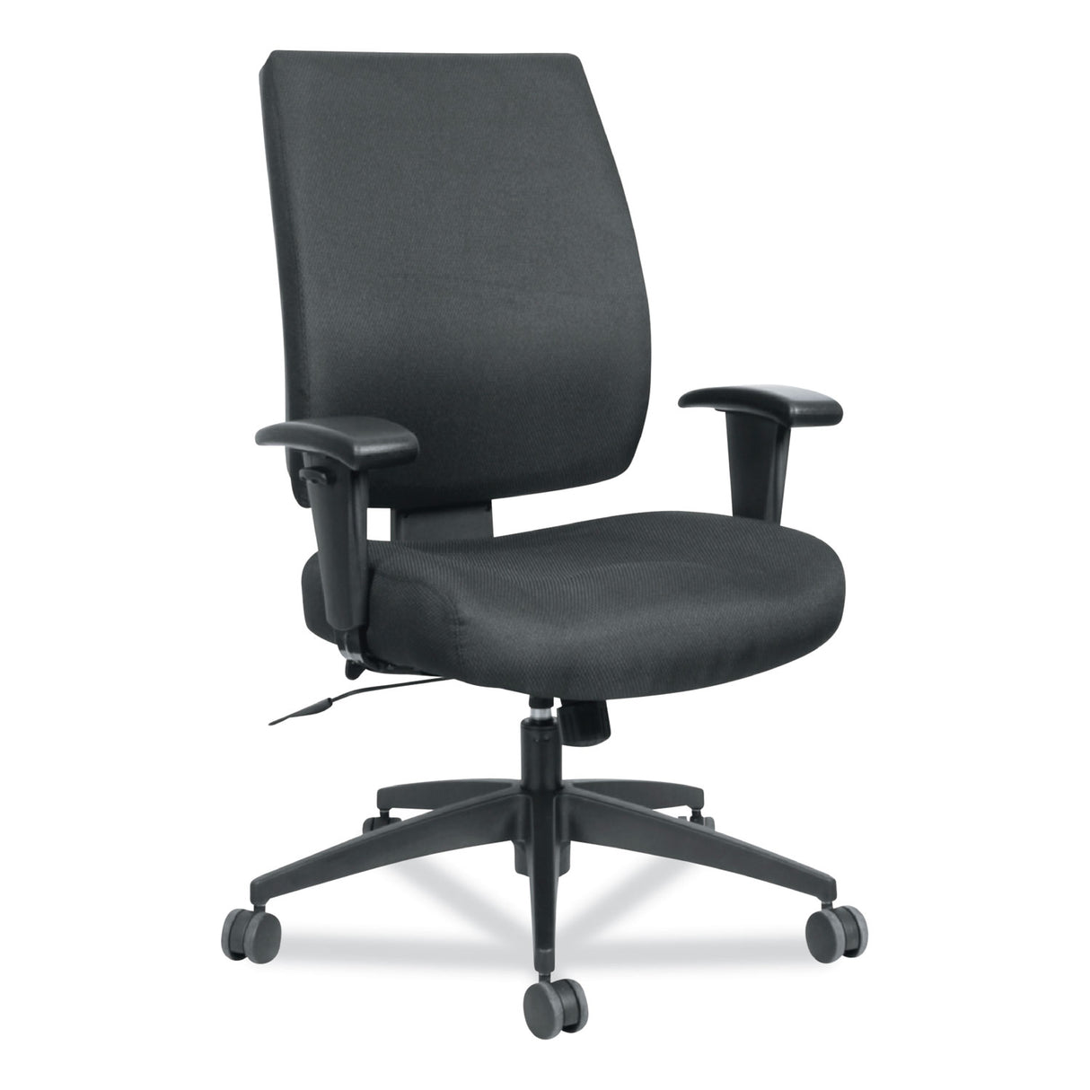 Alera Wrigley Series High Performance Mid-Back Synchro-Tilt Task Chair, Supports 275 lb, 17.91" to 21.88" Seat Height, Black (ALEHPS4201)