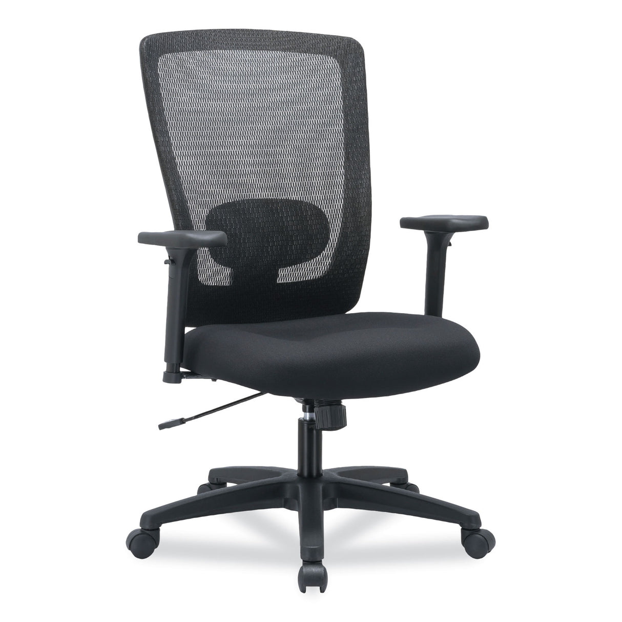 Alera Envy Series Mesh High-Back Multifunction Chair, Supports Up to 250 lb, 16.88" to 21.5" Seat Height, Black (ALENV41M14)