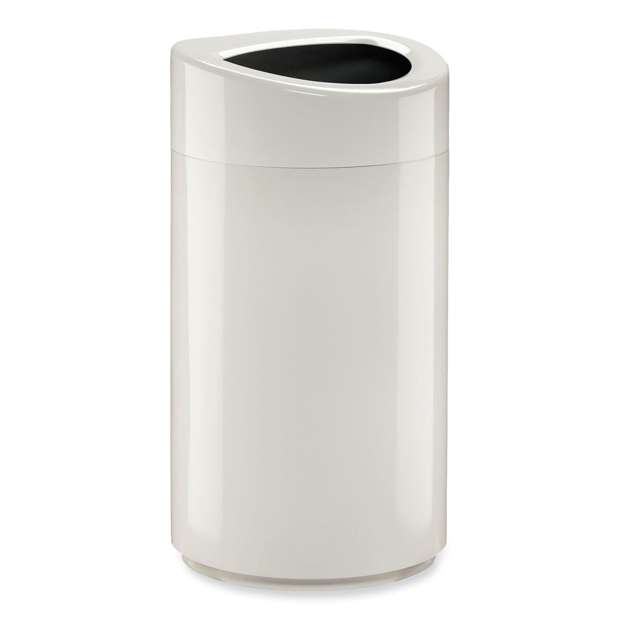 Safco Open Top Oval Waste Receptacle, 14 gal, Steel, White (9921WH)