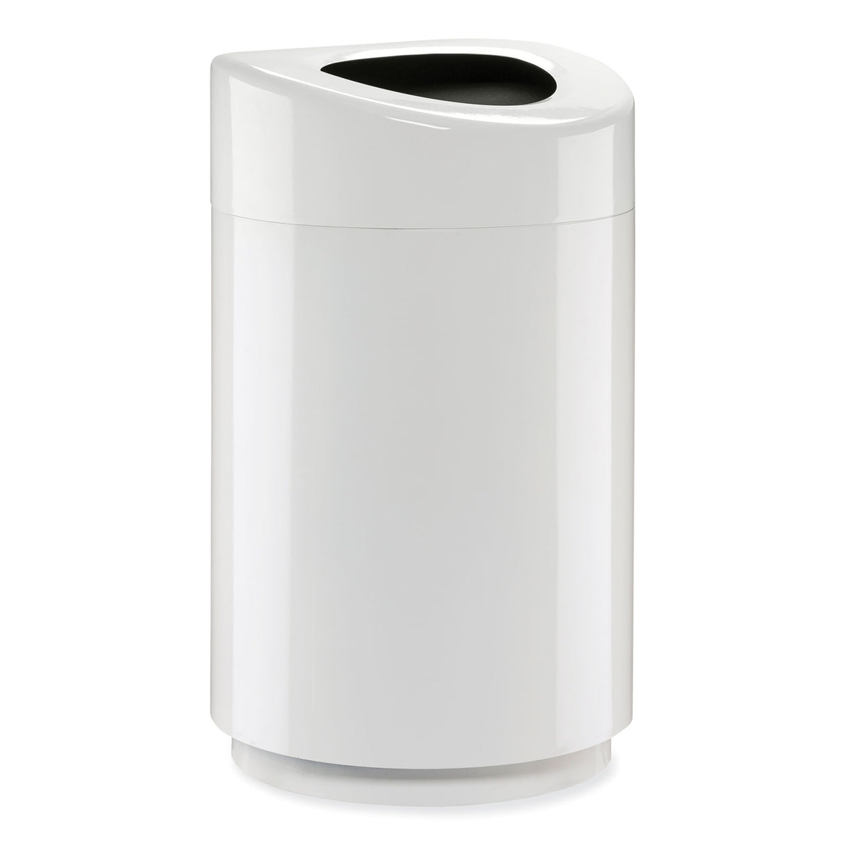 Safco Open Top Round Waste Receptacle, 30 gal, Steel, White (9920WH)