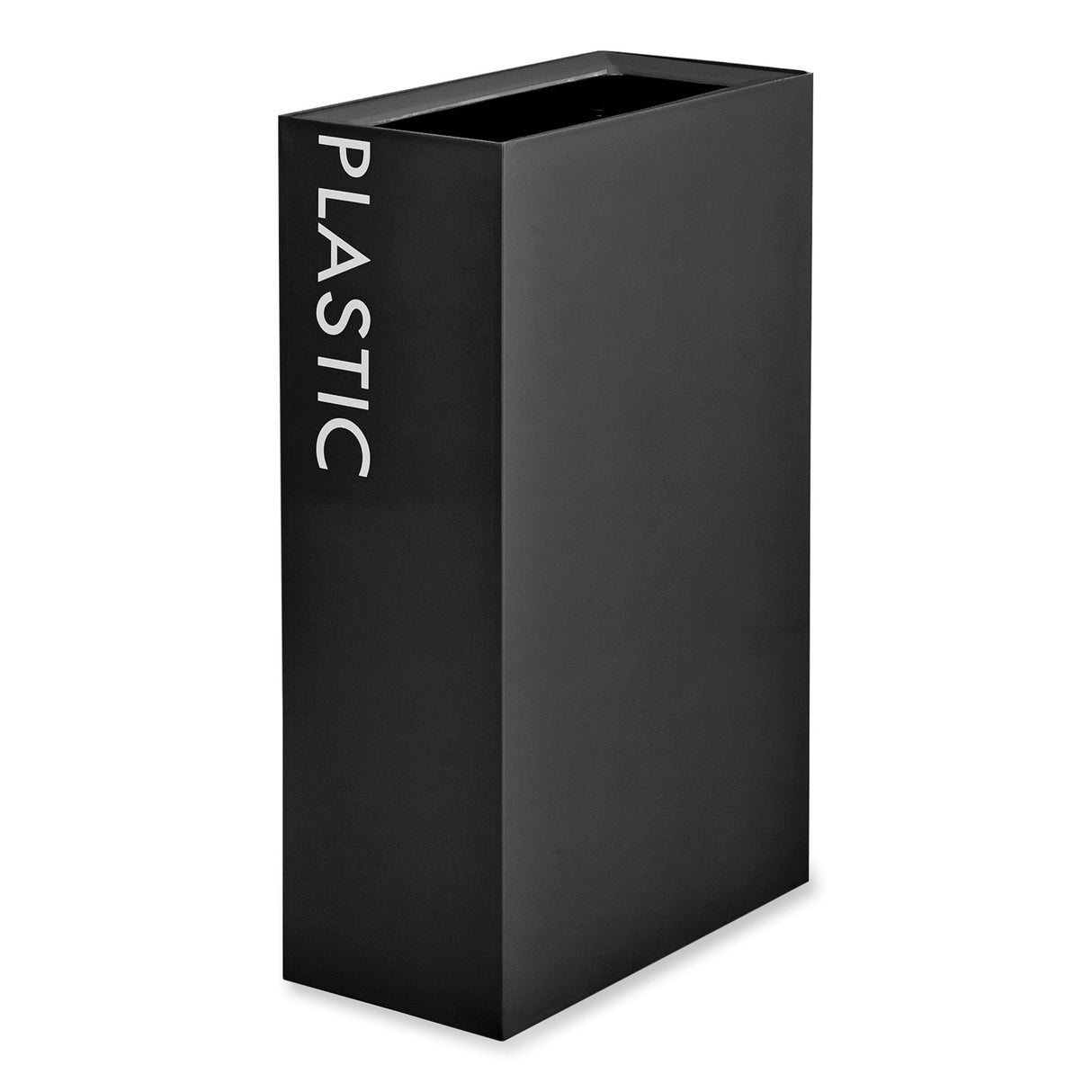 Safco Mixx Recycling Center Rectangular Receptacle, 29 gal, Steel, Black (9448BL)