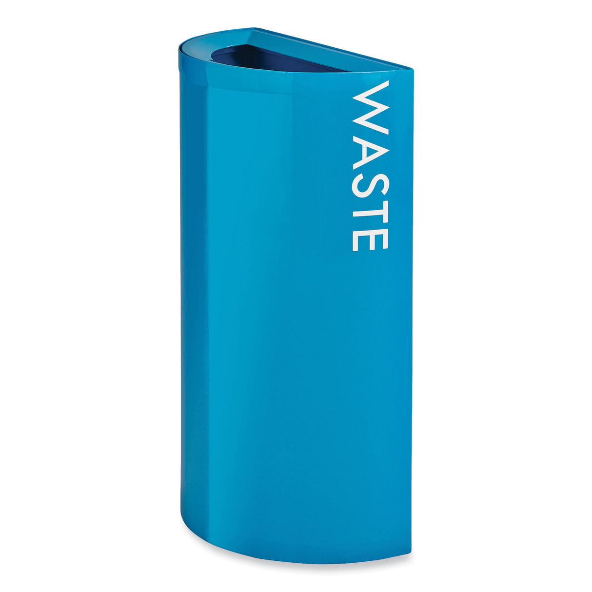 Safco Mixx Recycling Center Half-Round Receptacle, 23 gal, Steel, Blue (9447BU)
