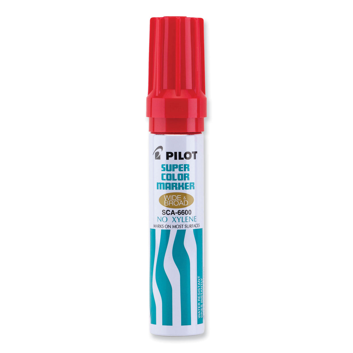 Pilot Jumbo Refillable Permanent Marker, Broad Chisel Tip, Red (45300)