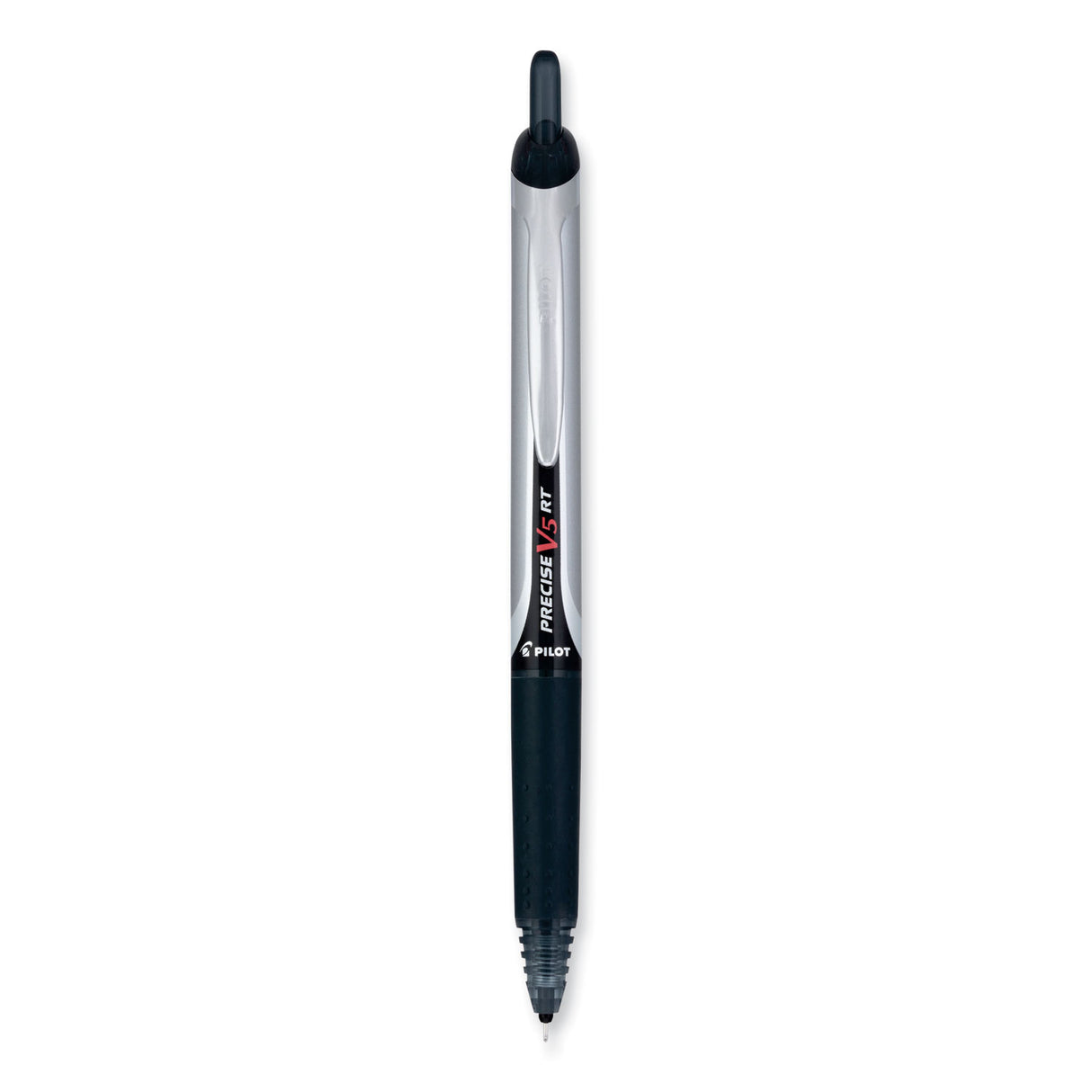 Pilot Precise V5RT Roller Ball Pen, Retractable, Extra-Fine 0.5 mm, Black Ink, Black Barrel, 30/Pack (84067)