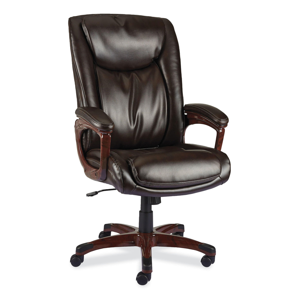 Alera Darnick Series Manager Chair, Supports Up to 275 lbs, 17.13" to 20.12" Seat Height, Brown Seat/Back, Brown Base (ALEDN42B19)