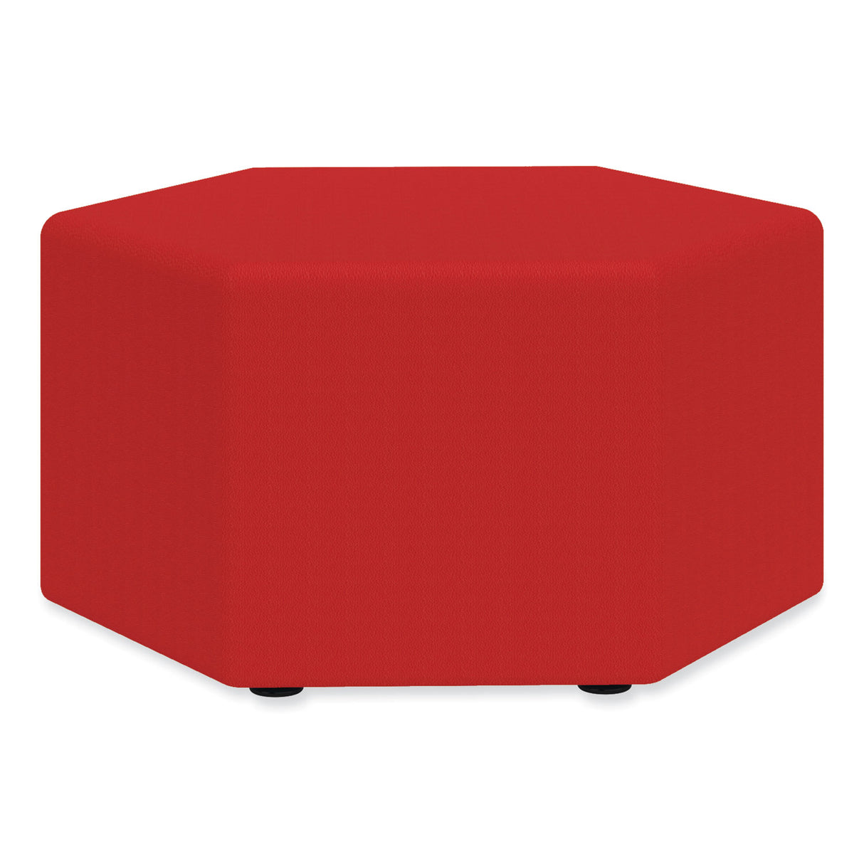 Safco Learn 30" Hexagon Vinyl Ottoman, 30w x 30d x 18h, Red (8124RV)