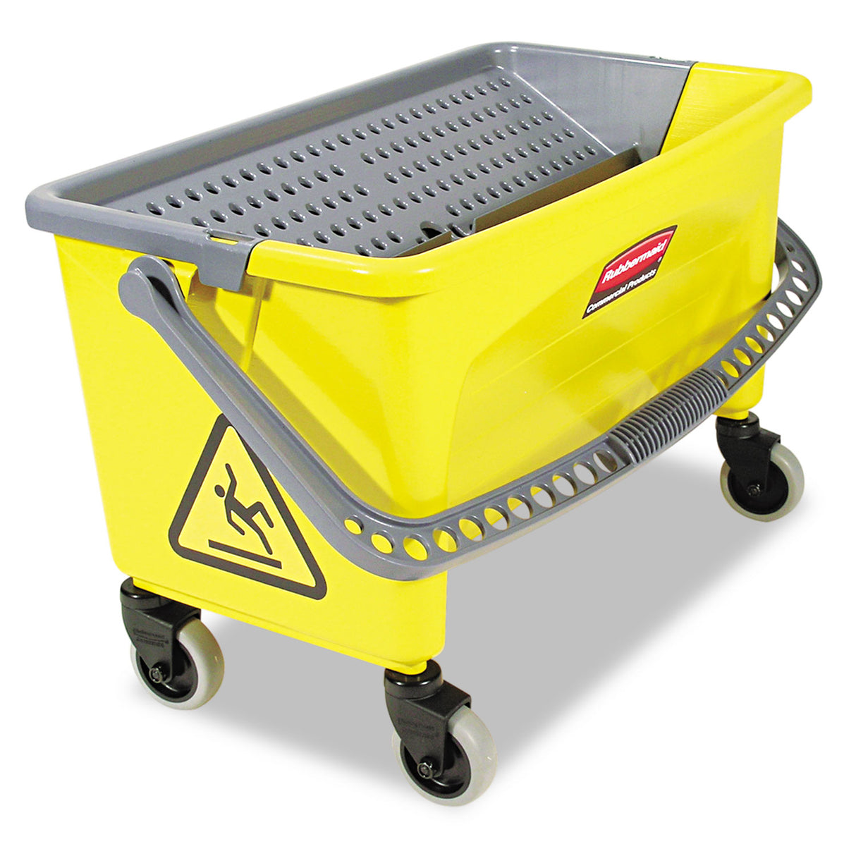 Rubbermaid HYGEN Press Wring Bucket for Microfiber Flat Mops, 43 qt, Yellow (Q90088YW)