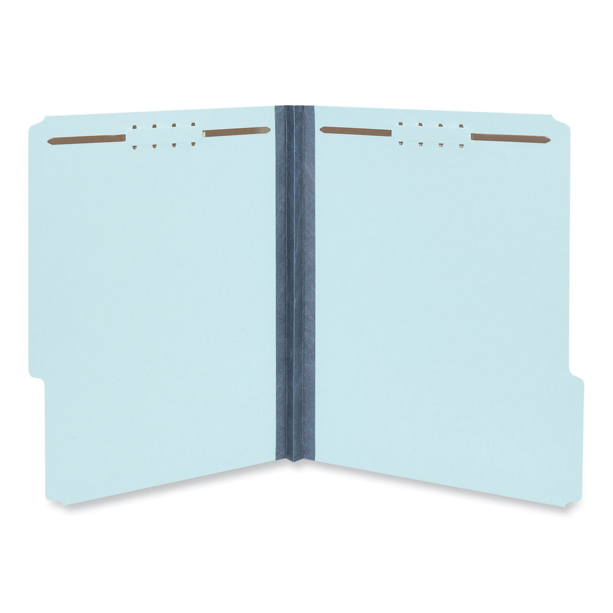 Universal Top Tab Classification Folders, 1" Expansion, 2 Fasteners, Letter Size, Light Blue Exterior, 25/Box (UNV10415)