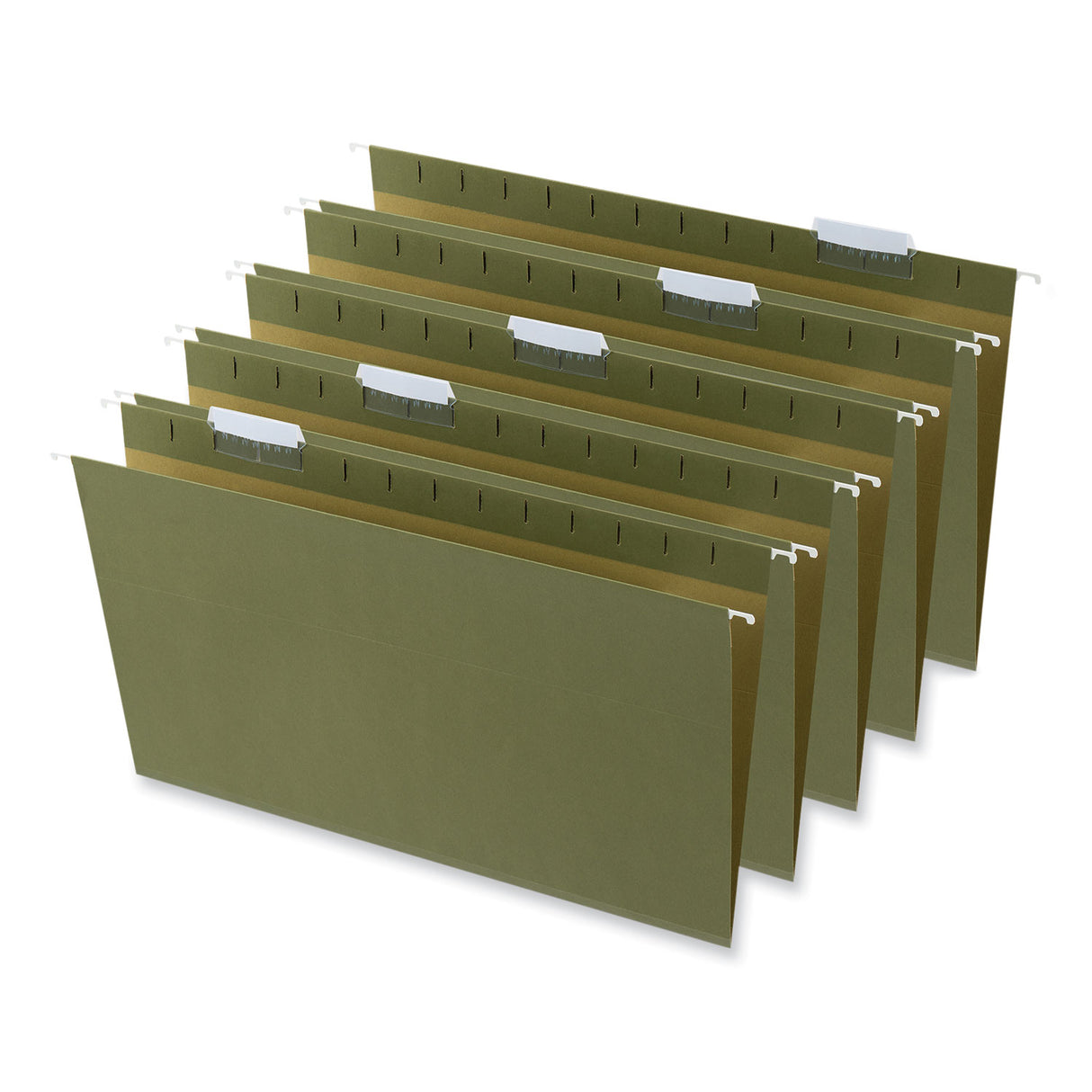 Universal Box Bottom Hanging File Folders, 1" Capacity, Legal Size, 1/5-Cut Tabs, Standard Green, 25/Box (UNV14151)