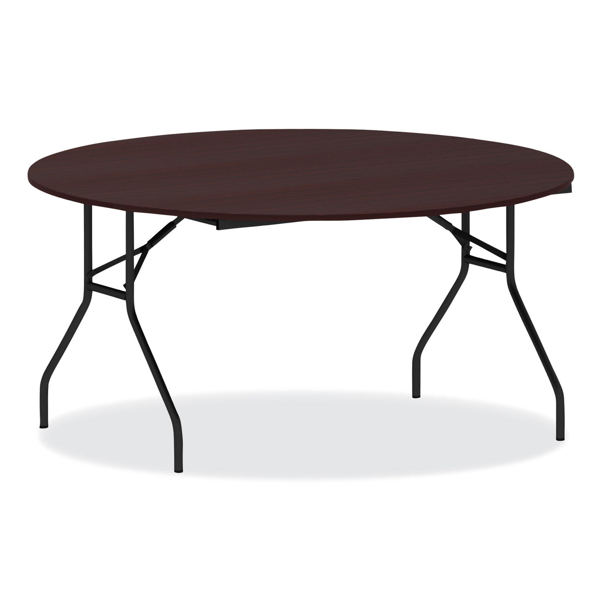 Alera Round Wood Folding Table, 59" Diameter x 29.13h, Mahogany (ALEFT7260DMY)