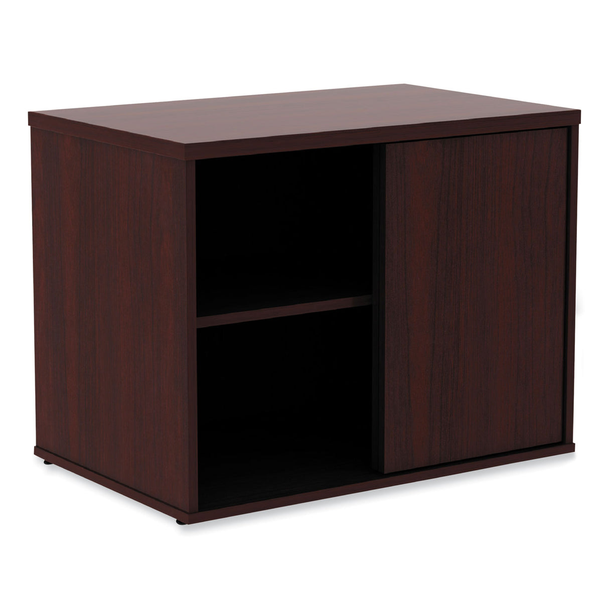 Alera Open Office Low Storage Cab Cred, 29.5w x 19.13d x 22.78h, Mahogany (ALELS593020MY)
