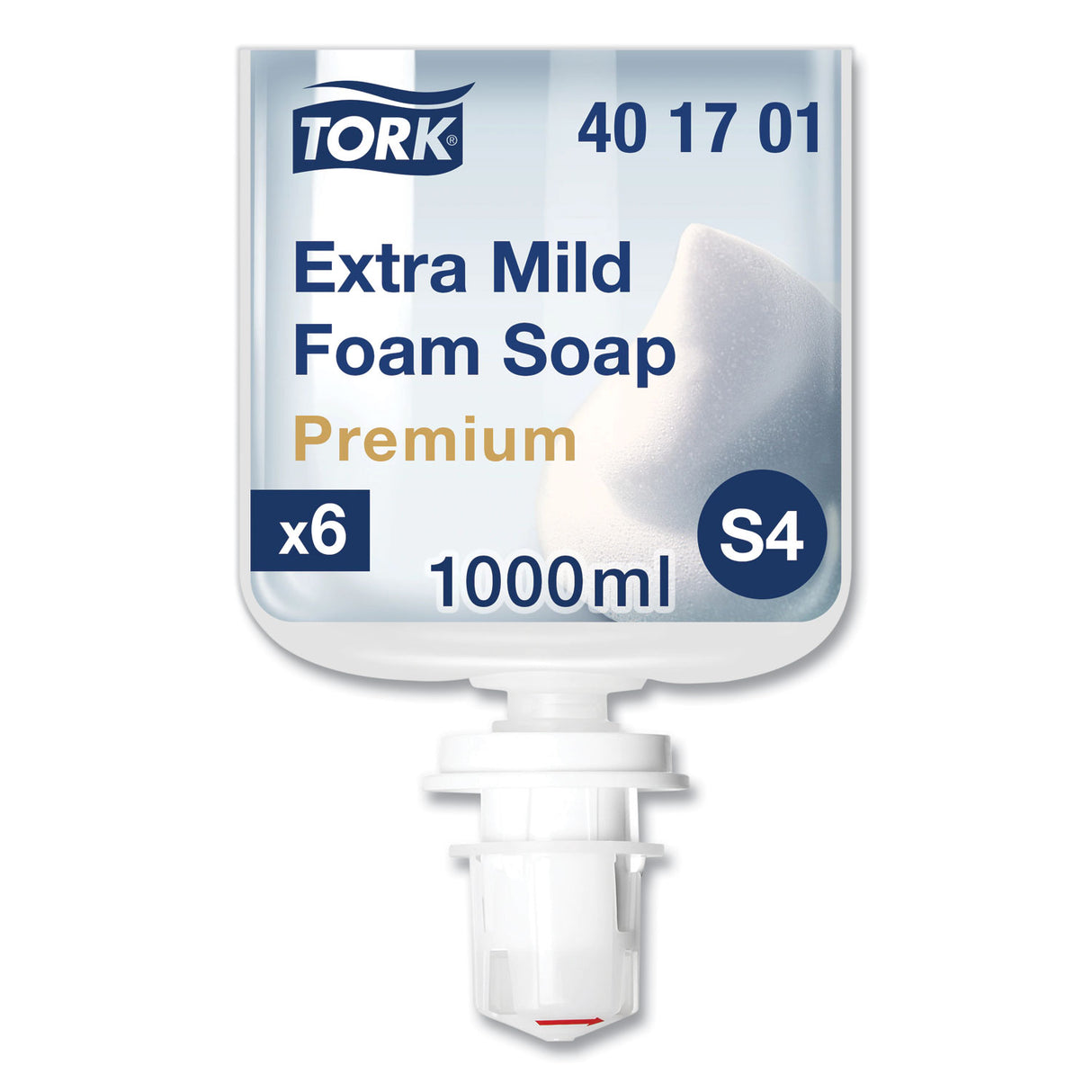 Tork Premium Extra Mild Foam Soap Refill, Sensitive Skin, Unscented, 1 L, 6/Carton (401701)