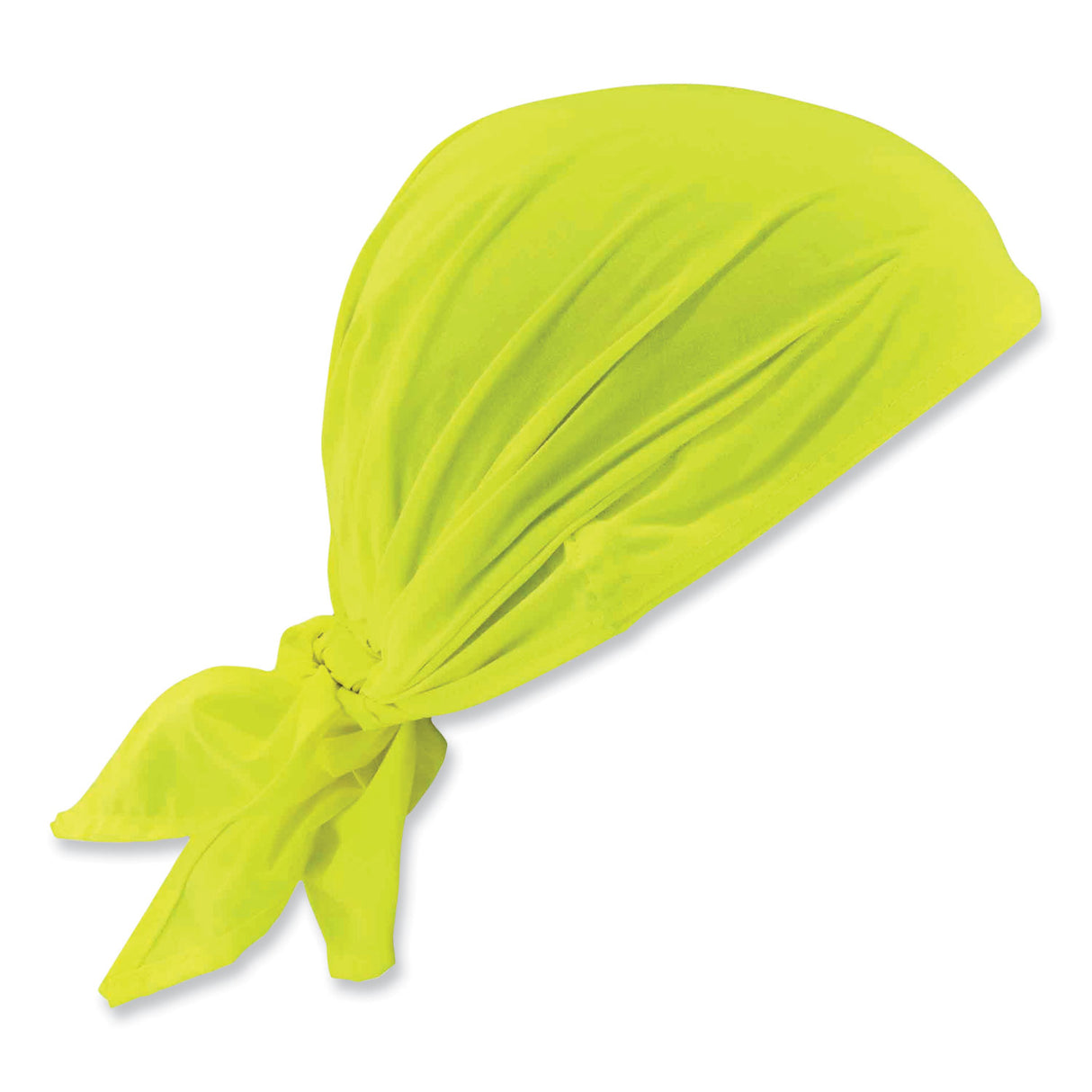ergodyne Chill-Its 6710 Cooling Embedded Polymers Tie Bandana Triangle Hat, One Size Fits Most, Lime (12331)