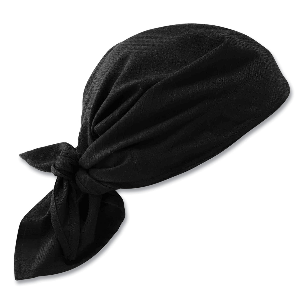 ergodyne Chill-Its 6710 Cooling Embedded Polymers Tie Bandana Triangle Hat, One Size Fits Most, Black (12335)