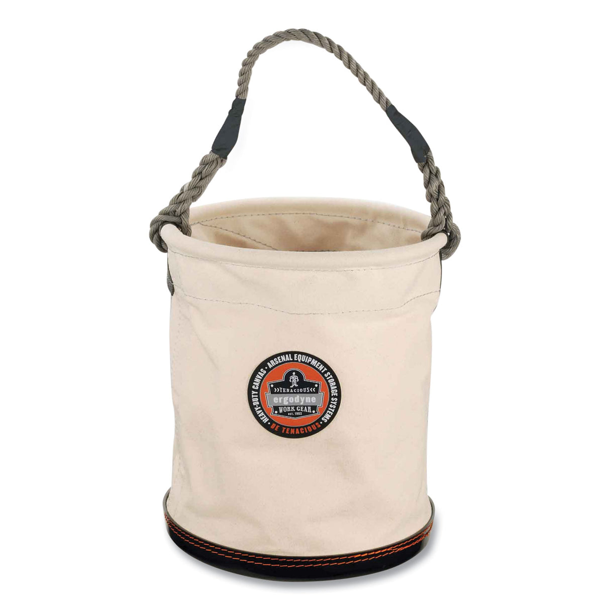 ergodyne Arsenal 5733 Large Plastic Bottom Canvas Hoist Bucket, 100 lb, White (14433)