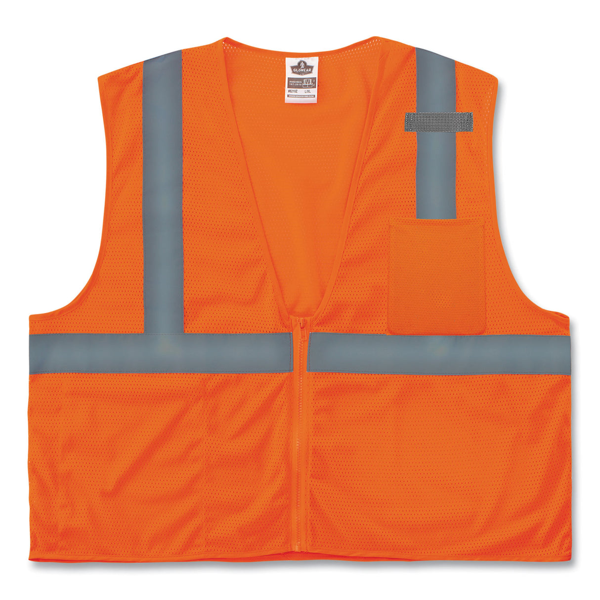 ergodyne GloWear 8210Z Class 2 Economy Mesh Vest, Polyester, Orange, Small/Medium (21043)