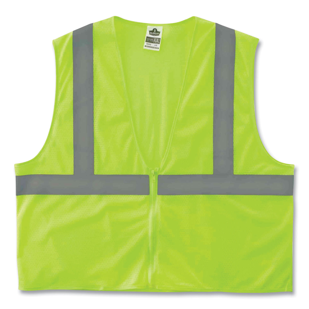 ergodyne GloWear 8205Z Class 2 Super Economy Mesh Vest, Polyester, Lime, 4X-Large/5X-Large (20999)