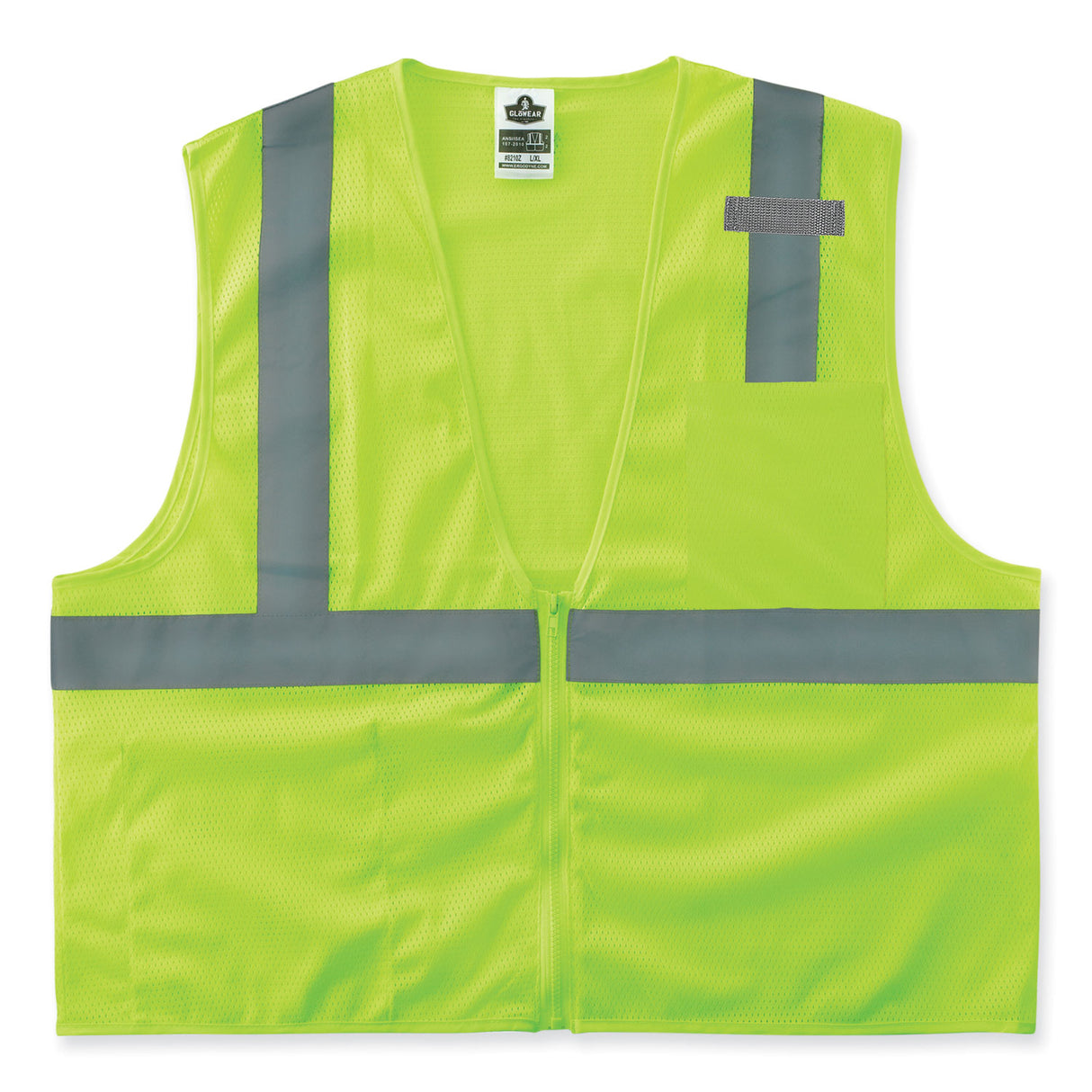 ergodyne GloWear 8210Z Class 2 Economy Mesh Vest, Polyester, Lime, Small/Medium (21053)