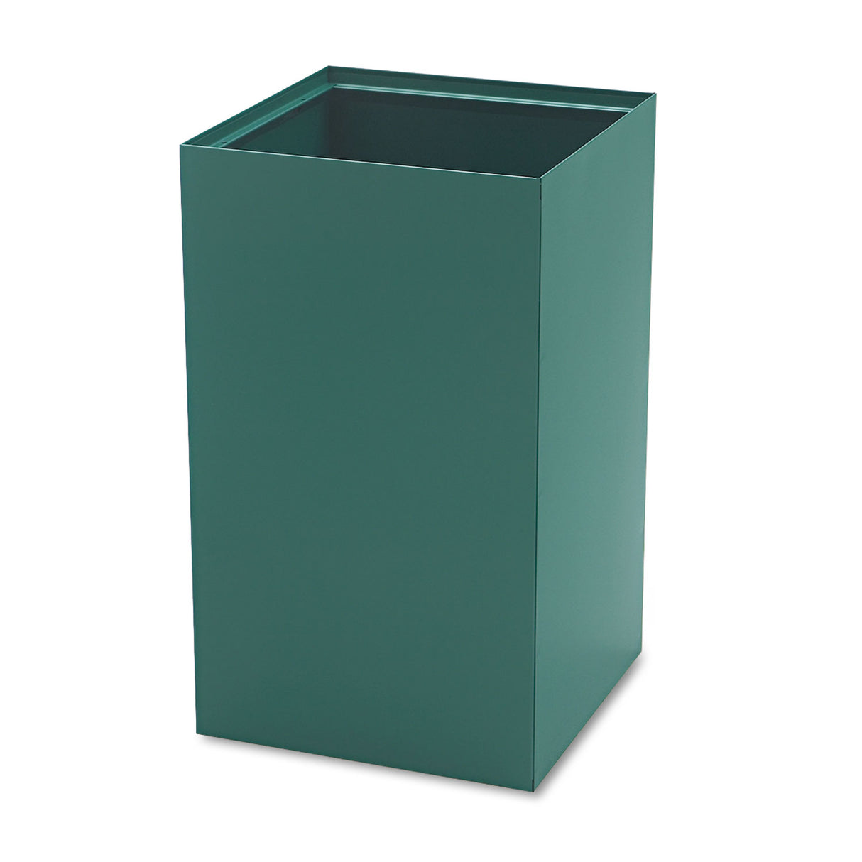 Safco Public Square Recycling Receptacles, Plastic Recycling, 25 gal, Steel, Green (2981GN)