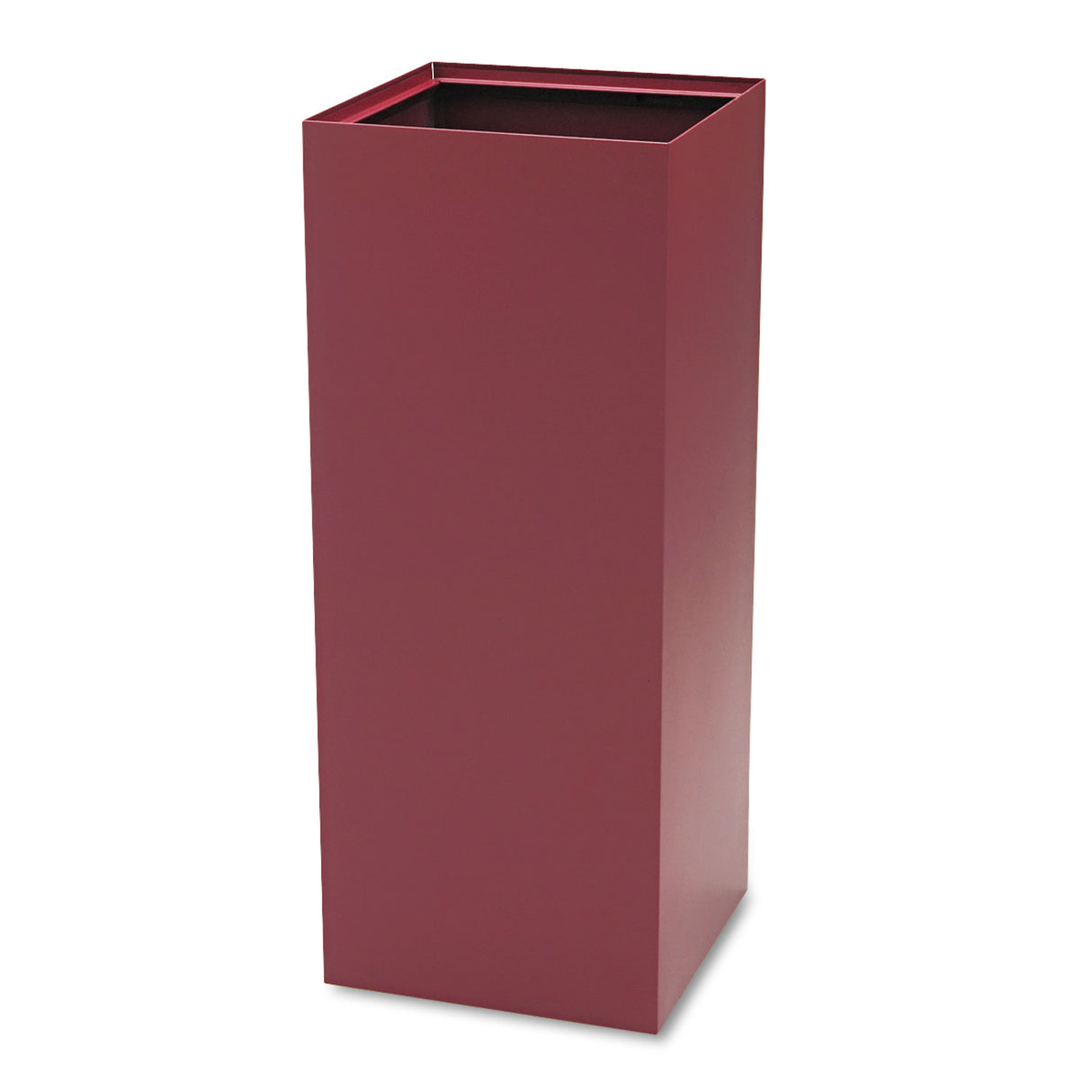 Safco Public Square Recycling Receptacles, Can Recycling, 37 gal, Steel, Burgundy (2983BG)