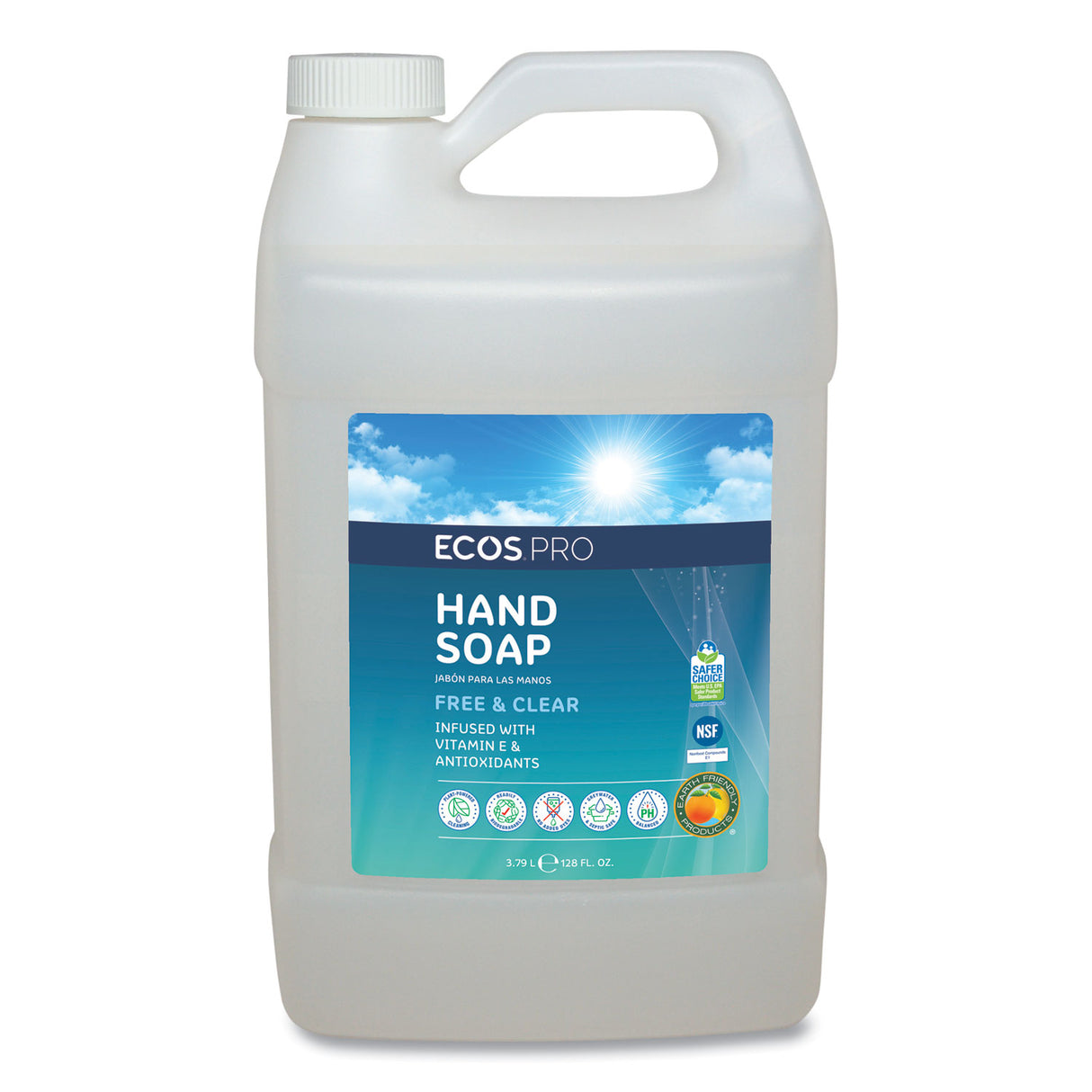 ECOS PRO Liquid Hand Soap, Free and Clean Scent, 1 gal (PL966304)