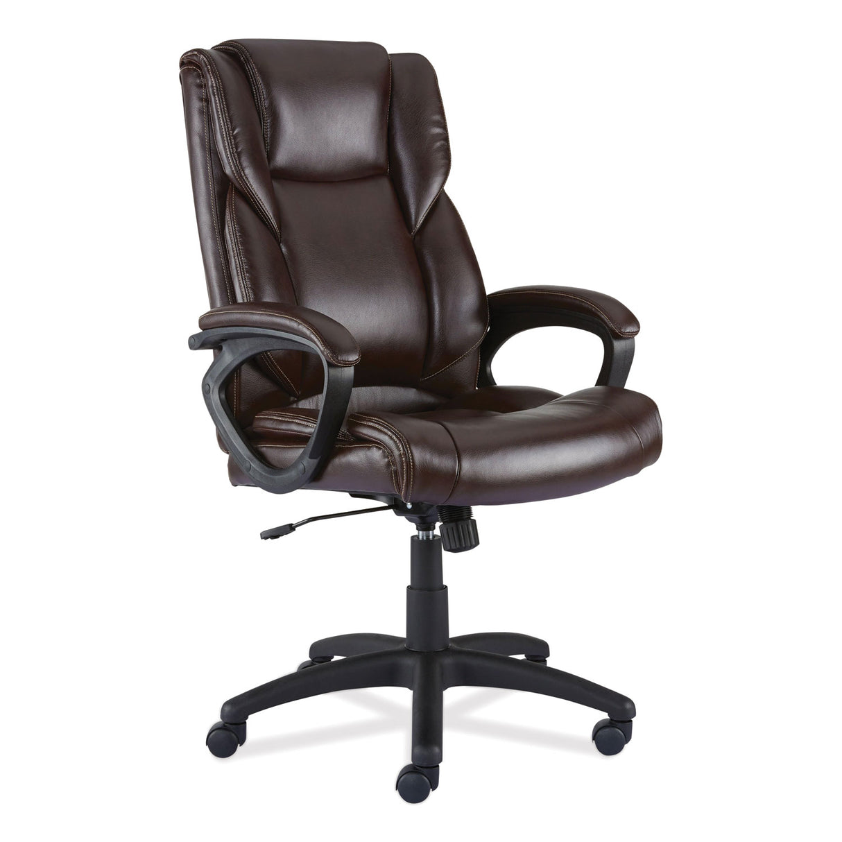 Alera Brosna Series Mid-Back Task Chair, Supports Up to 250 lb, 18.15" to 21.77" Seat Height, Brown Seat/Back, Brown Base (ALEBRN42B59)