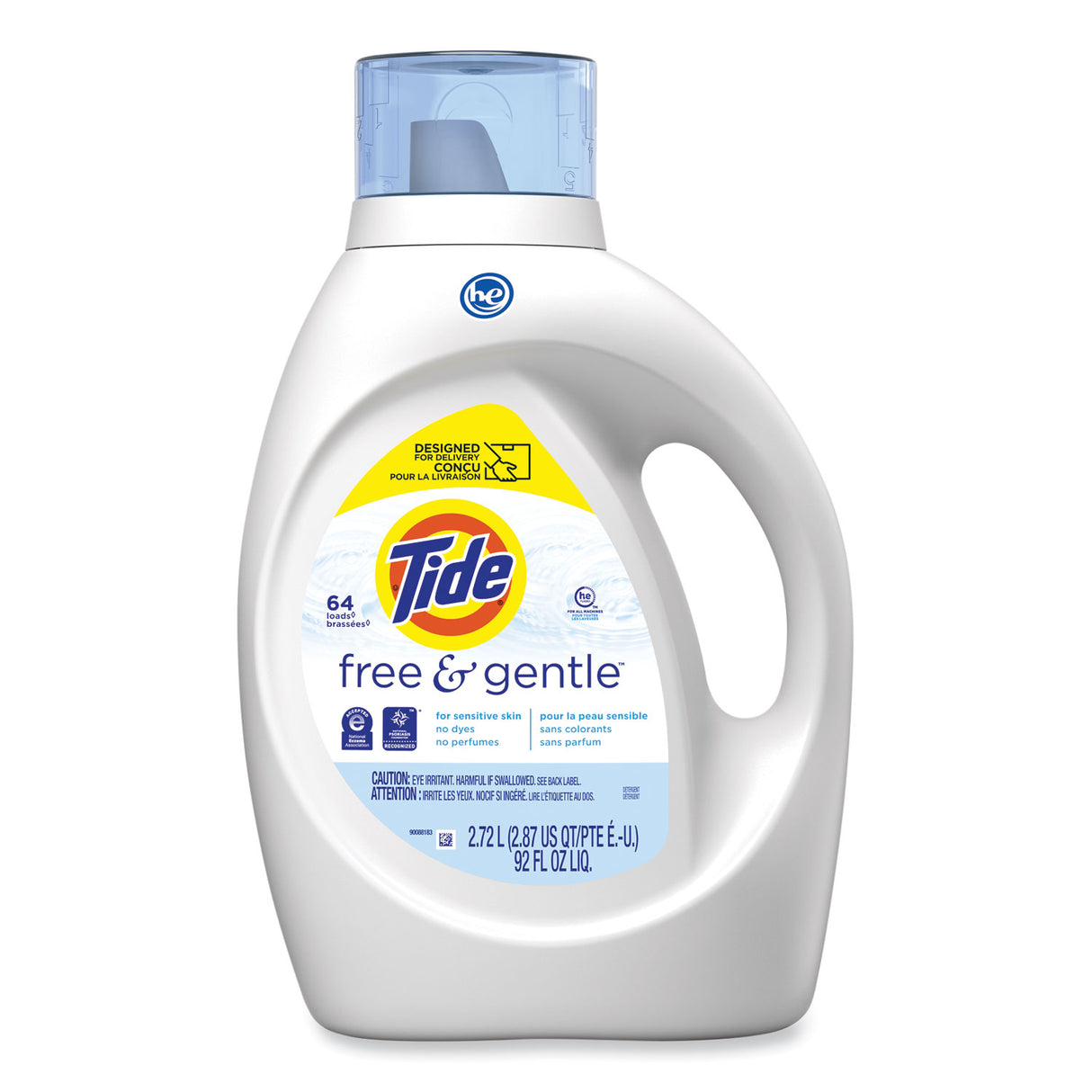 Tide® Free & Gentle Liquid Laundry Detergent, 92 oz. Bottle (48871)
