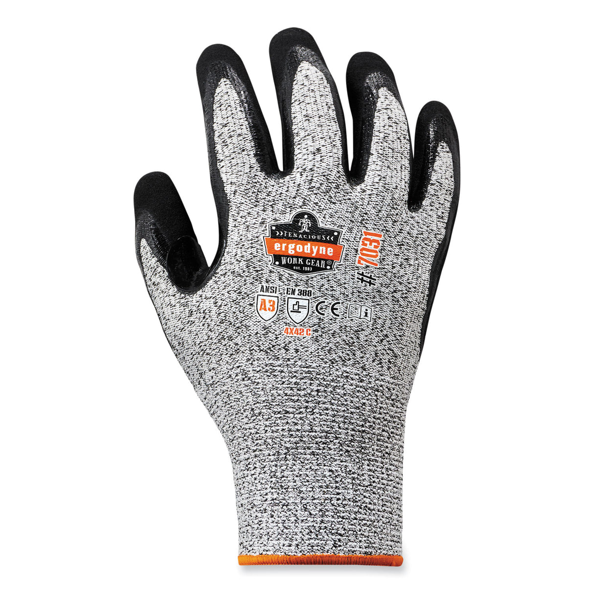 ergodyne ProFlex 7031-CASE ANSI A3 Nitrile-Coated CR Gloves, Gray, X-Large, 144 Pairs/Carton (17885)