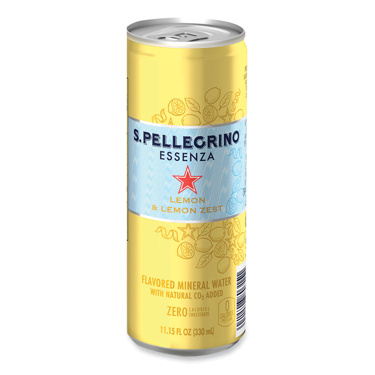 SanPellegrino Essenza Flavored Mineral Water, Lemon and Lemon Zest, 11.15 oz Can, 8/Pack (12394352)