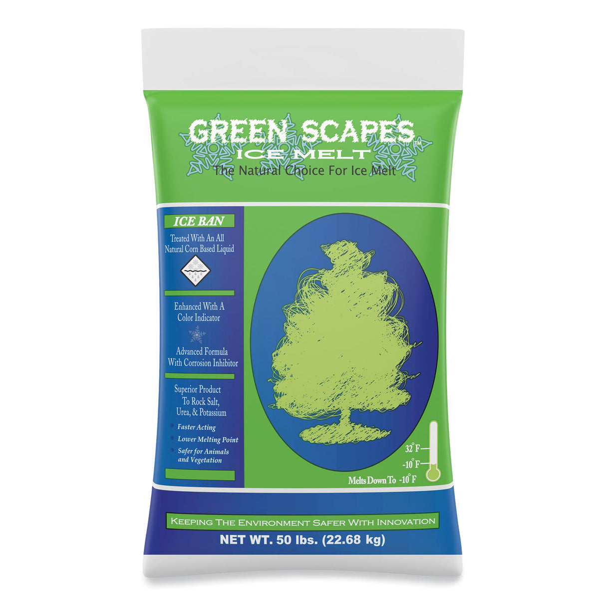 Scotwood Industries Green Scapes Ice Melt, 50 lb Bag (50BGREEN)