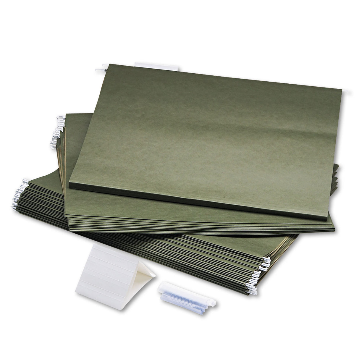 Safco Hanging File Folders, Large Format, 1/5-Cut Tabs, Standard Green, 25/Box (5038)