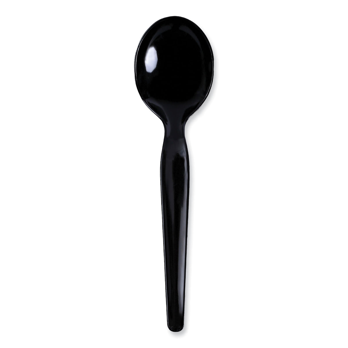 Boardwalk Heavyweight Polystyrene Cutlery, Soup Spoon, Black, 1000/Carton (BWKSOUPHWPSBLA)