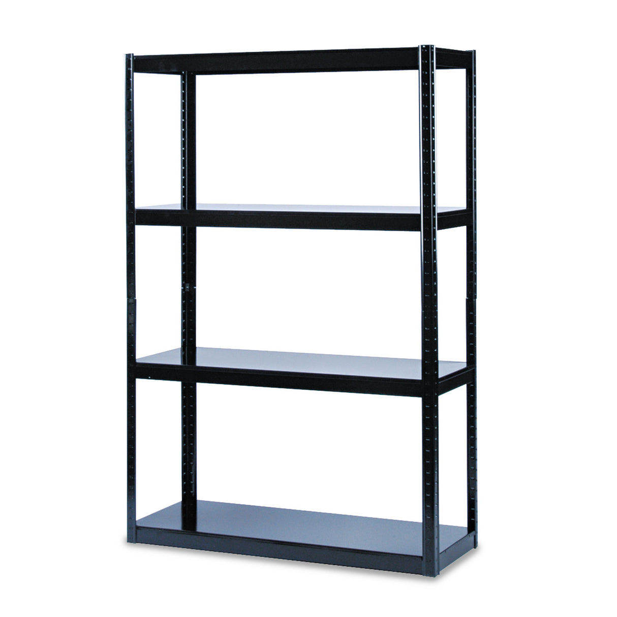 Safco Boltless Steel Shelving, Five-Shelf, 48w x 18d x 72h, Black (5246BL)