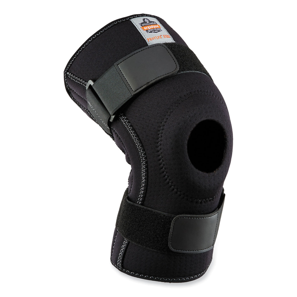 ergodyne ProFlex 620 Open Patella Spiral Stays Knee Sleeve, Medium, Black (16543)