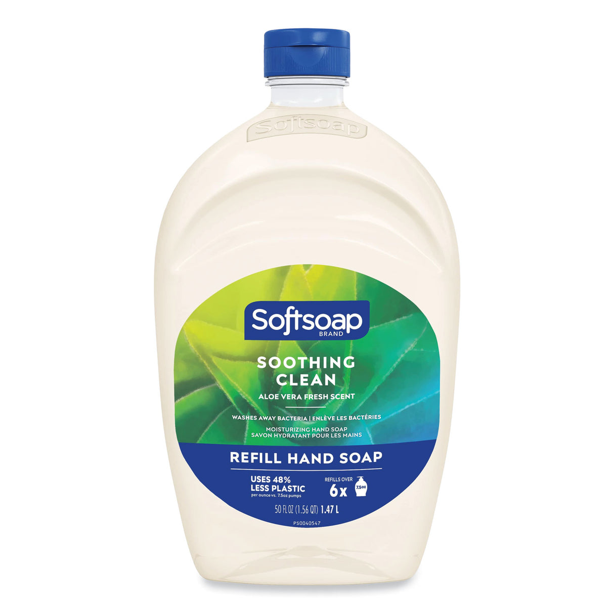 Softsoap Moisturizing Hand Soap Refill with Aloe, Fresh Scent, 50 oz, 6/Carton (45992)
