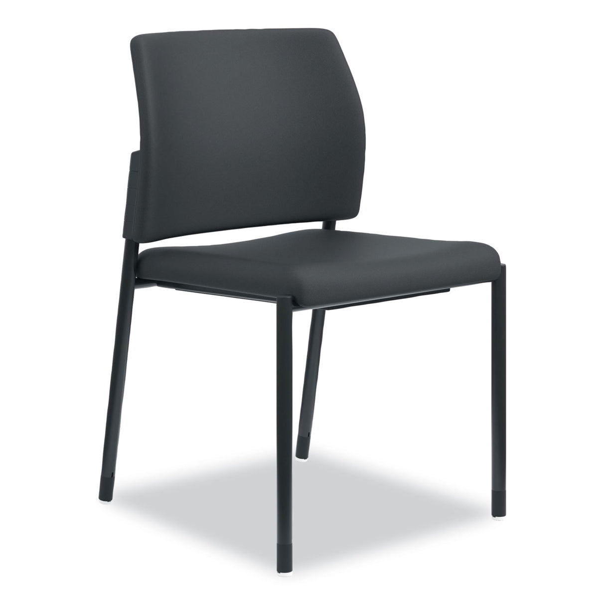HON Accommodate Series Guest Chair, Fabric Upholstery, 23.5" x 22.25" x 31.5", Black Seat/Back, Textured Black Base, 2/Carton (SGS6NBCU10CK)