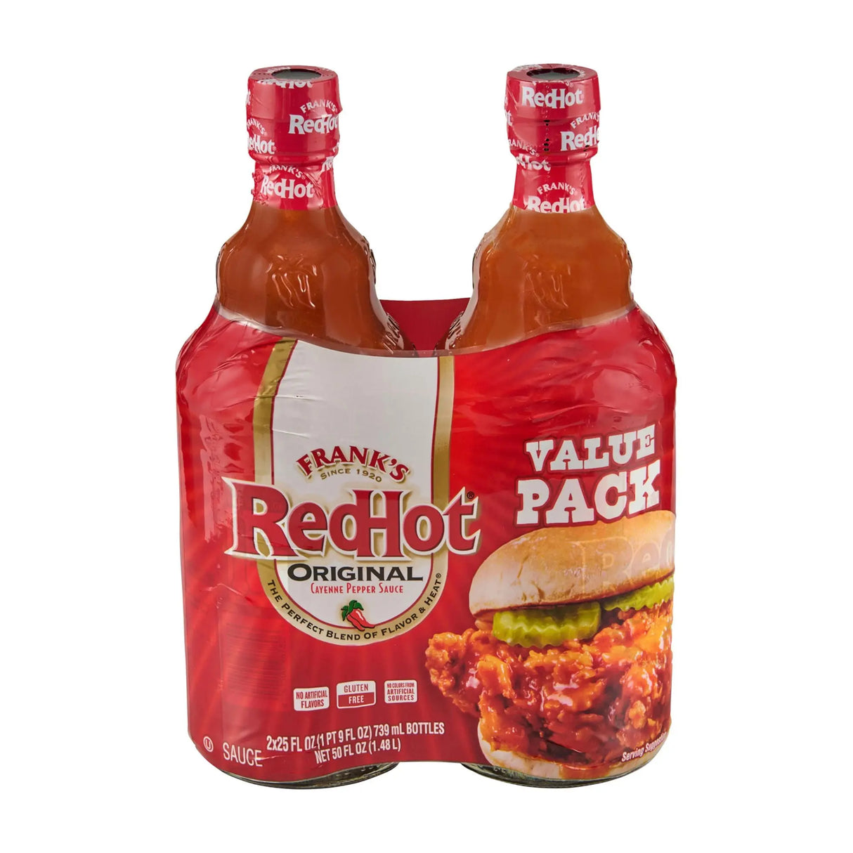 Frank's RedHot Hot Sauce (2-Pack, 25 fl oz Each) | Bold Cayenne Flavor Frank's RedHot