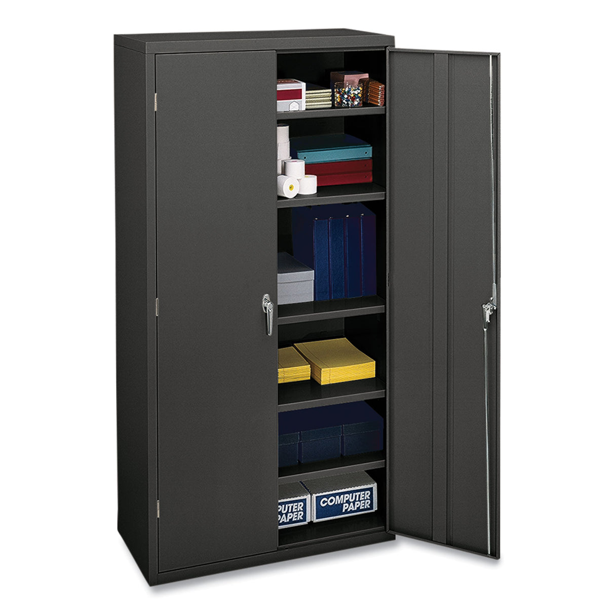 HON Assembled Storage Cabinet, 36w x 18.13d x 71.75h, Charcoal (SC1872S)
