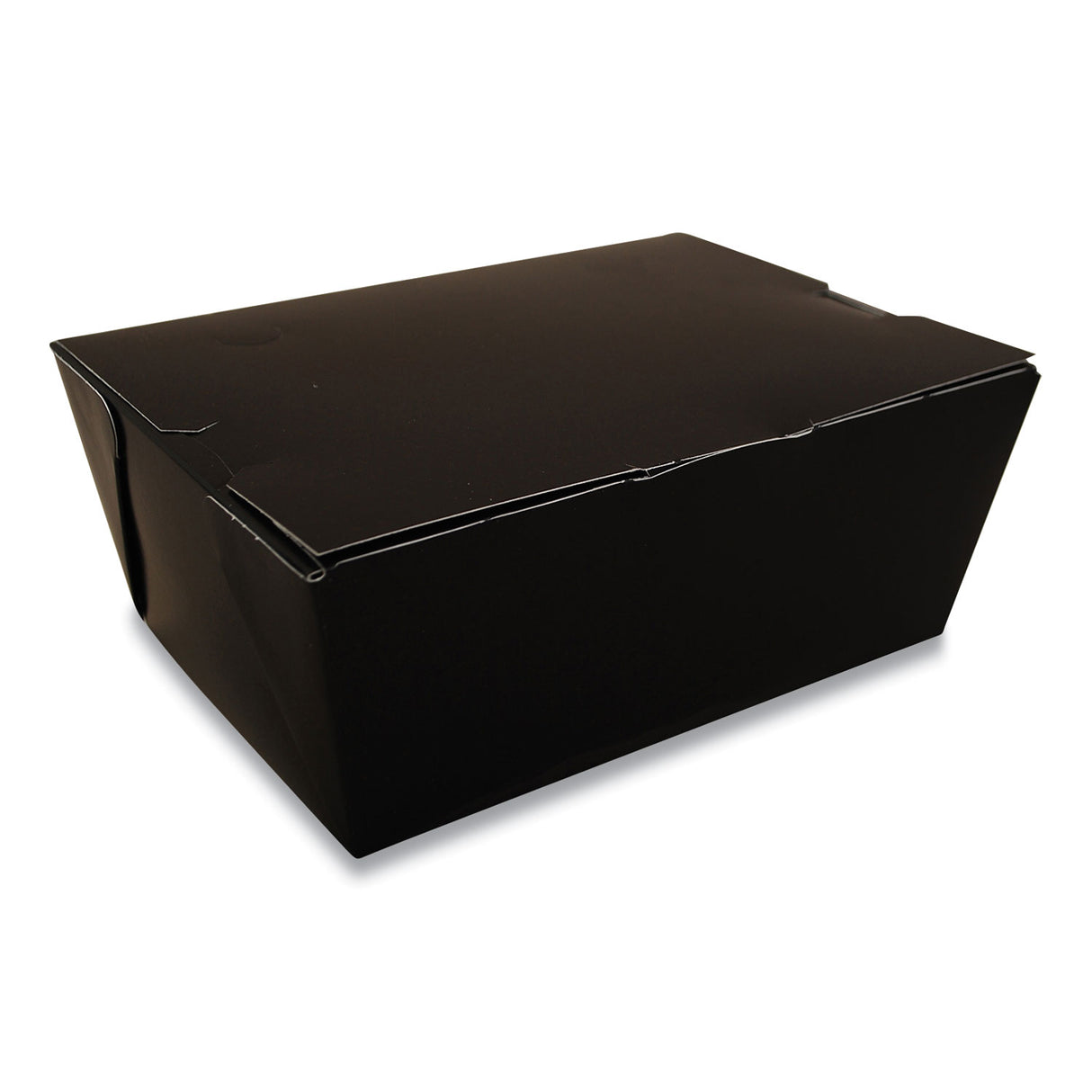 SCT ChampPak Carryout Boxes, 7.75 x 5.5 x 3.5, Black, Paper, 160/Carton (0754)