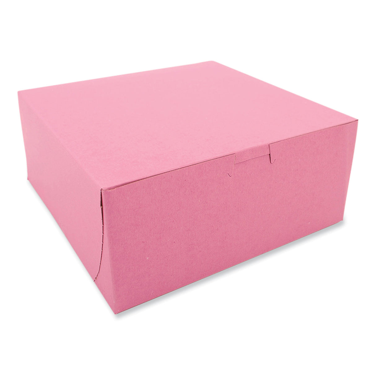 SCT Pink One-Piece Non-Window Bakery Box, 9 x 9 x 4, Pink, Paper, 200/Carton (0861)