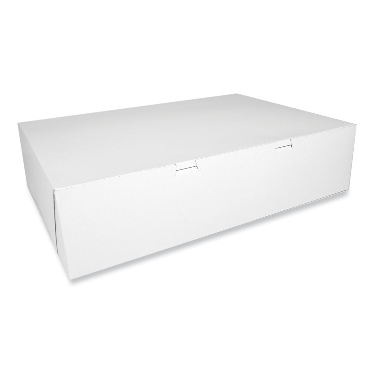 SCT White One-Piece Non-Window Bakery Boxes, 20.5 x 14.5 x 5, White, Paper, 50/Carton (1085)
