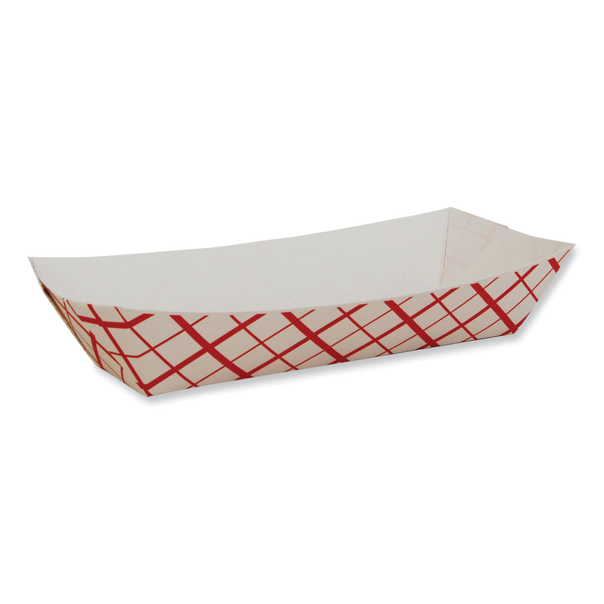 SCT Hot Dog Tray, 7 x 2.75 x 1.5, Red/White, Paper, 1,000/Carton (07091)