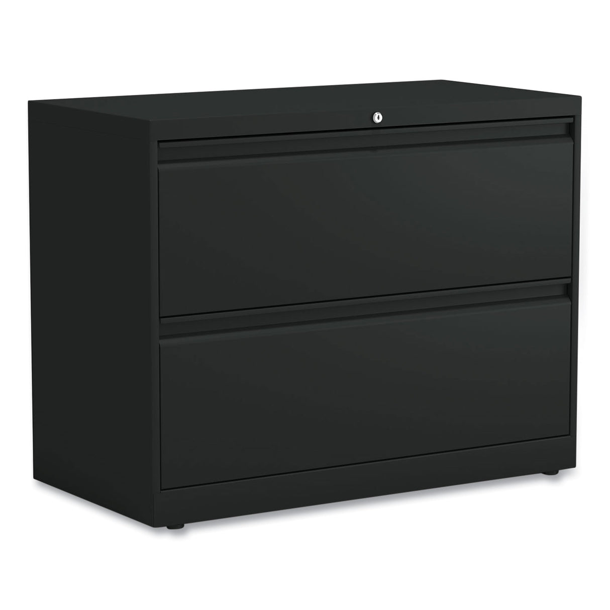 Alera Lateral File, 2 Legal/Letter-Size File Drawers, Black, 36" x 18.63" x 28" (ALEHLF3629BL)