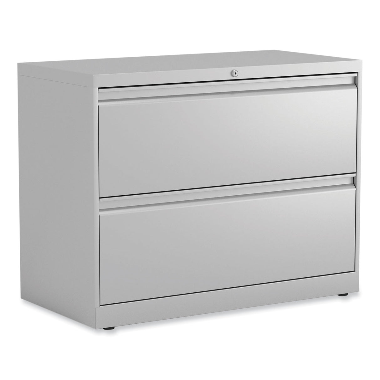 Alera Lateral File, 2 Legal/Letter-Size File Drawers, Light Gray, 36" x 18.63" x 28" (ALEHLF3629LG)