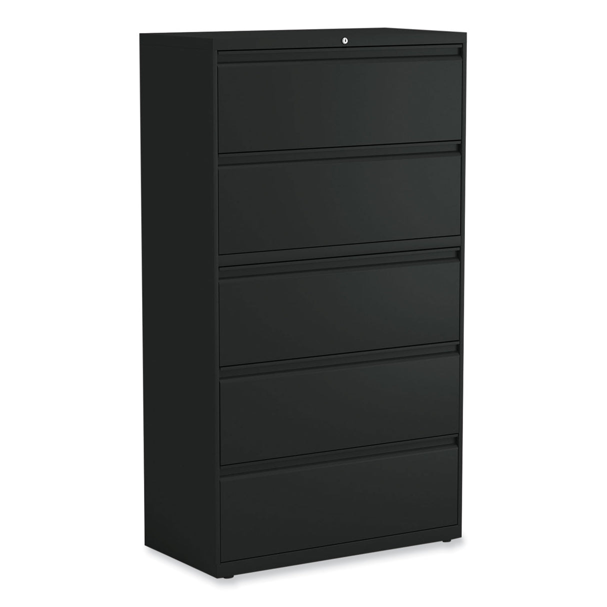 Alera Lateral File, 5 Legal/Letter/A4/A5-Size File Drawers, Black, 36" x 18.63" x 67.63" (ALEHLF3667BL)