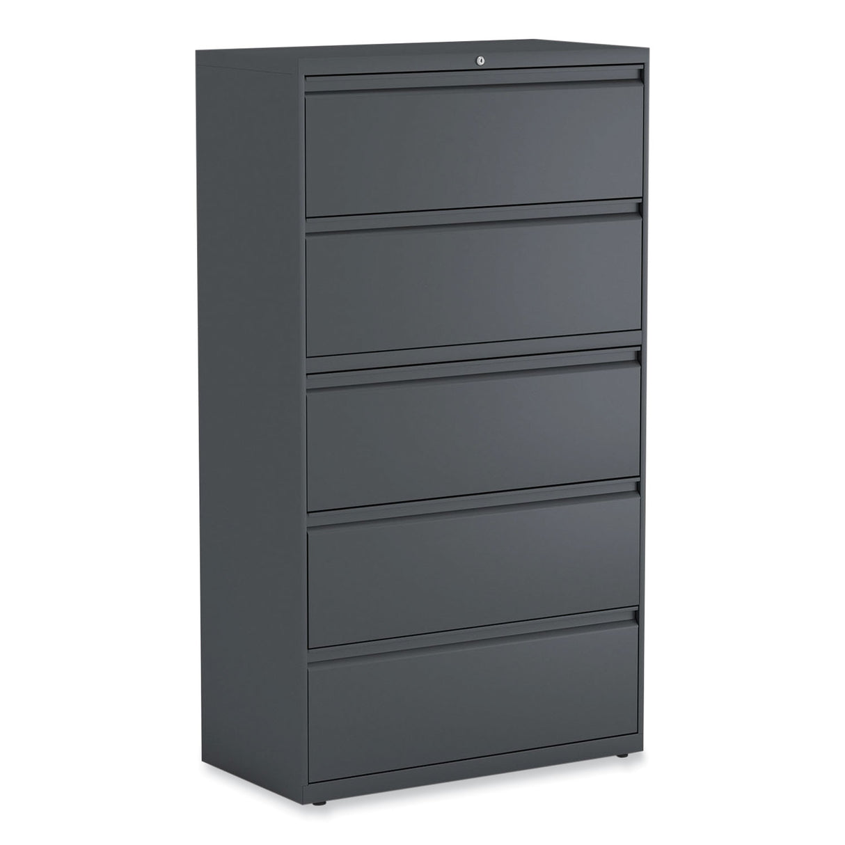 Alera Lateral File, 5 Legal/Letter/A4/A5-Size File Drawers, Charcoal, 36" x 18.63" x 67.63" (ALEHLF3667CC)