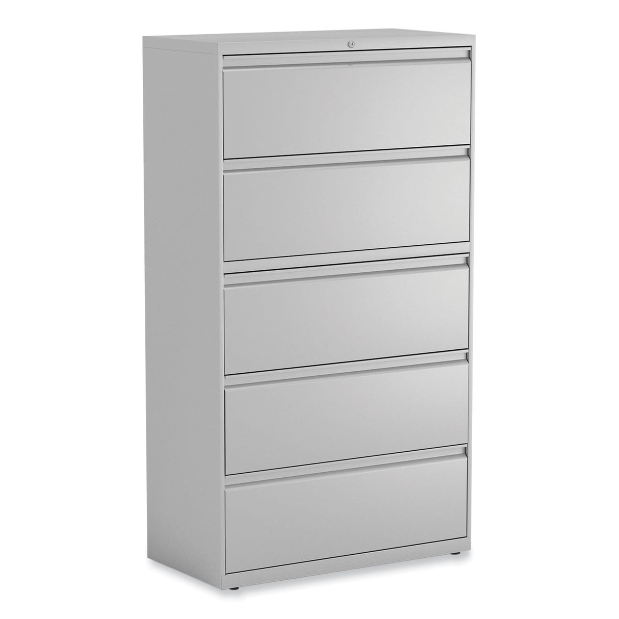 Alera Lateral File, 5 Legal/Letter/A4/A5-Size File Drawers, Light Gray, 36" x 18.63" x 67.63" (ALEHLF3667LG)
