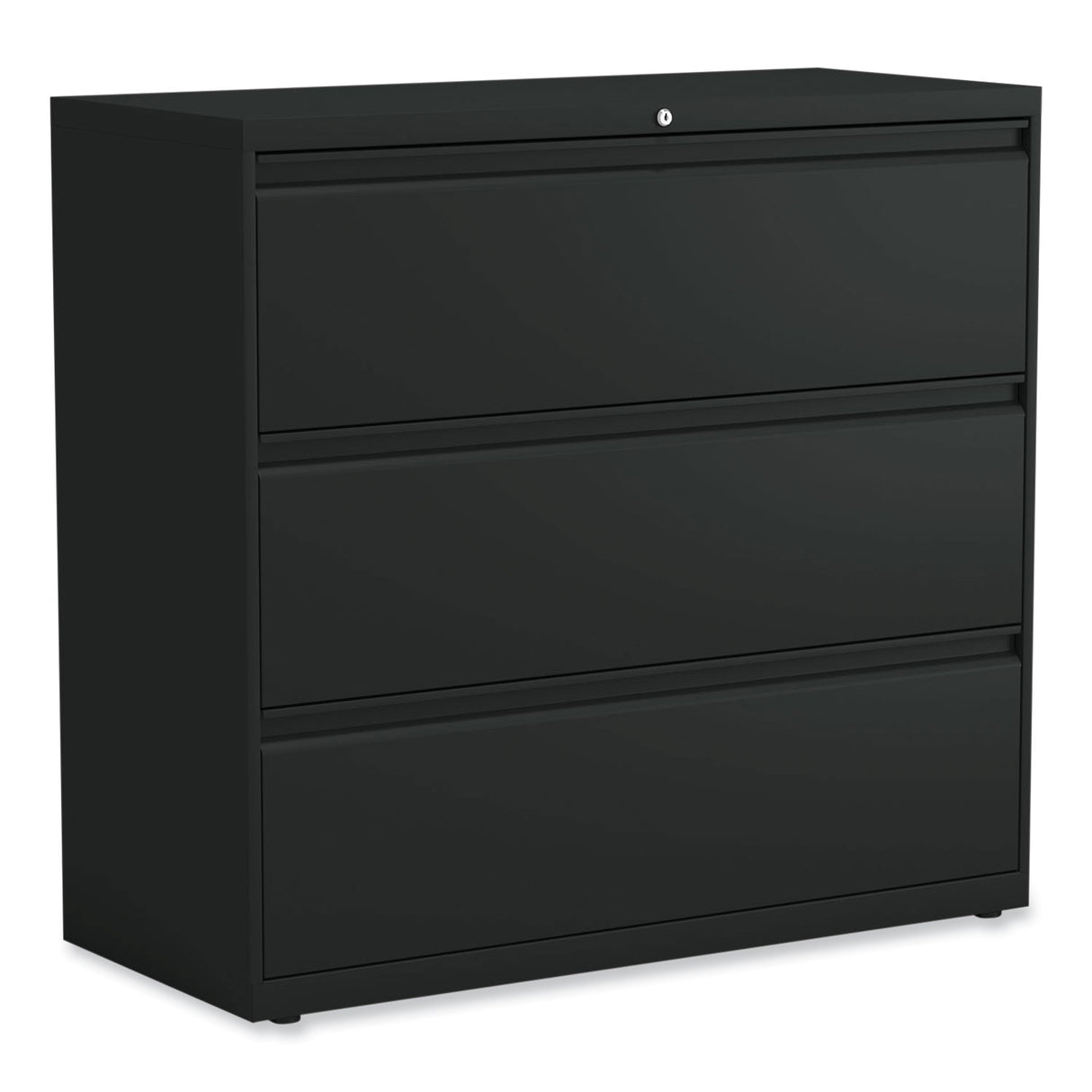 Alera Lateral File, 3 Legal/Letter/A4/A5-Size File Drawers, Black, 42" x 18.63" x 40.25" (ALEHLF4241BL)
