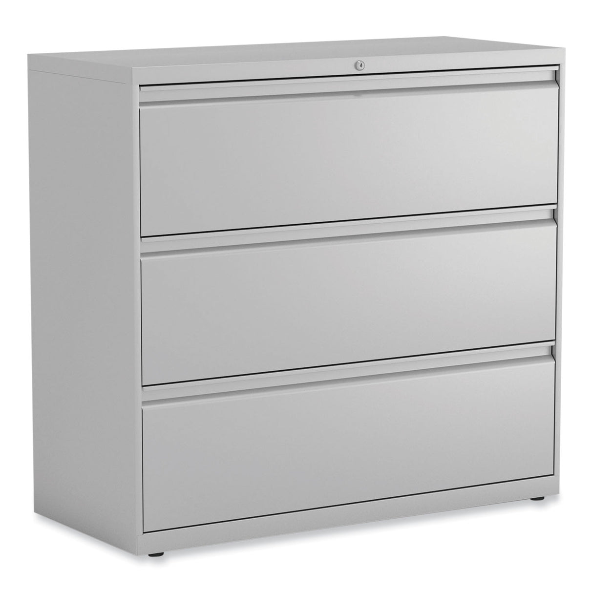 Alera Lateral File, 3 Legal/Letter/A4/A5-Size File Drawers, Light Gray, 42" x 18.63" x 40.25" (ALEHLF4241LG)