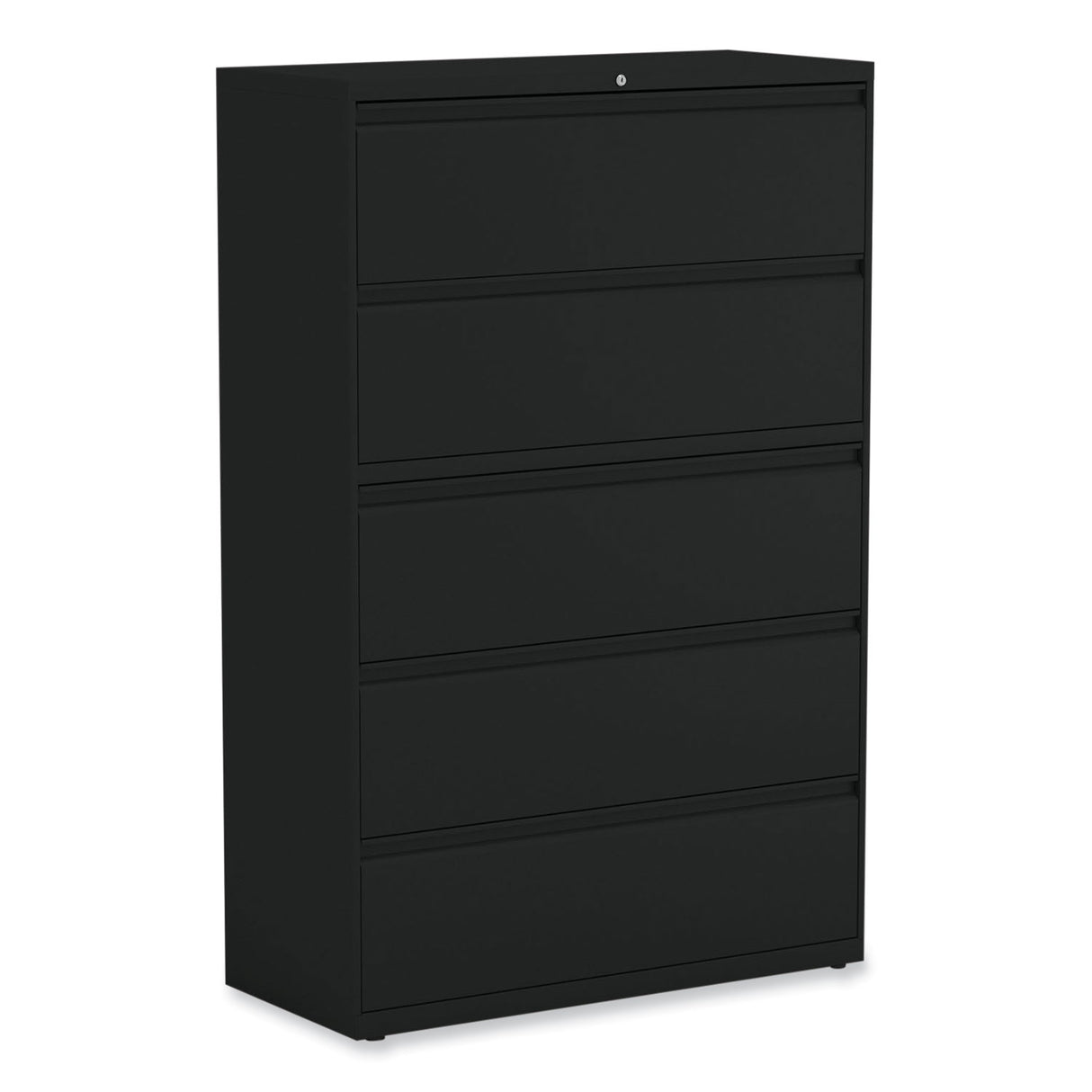 Alera Lateral File, 5 Legal/Letter/A4/A5-Size File Drawers, Black, 42" x 18.63" x 67.63" (ALEHLF4267BL)